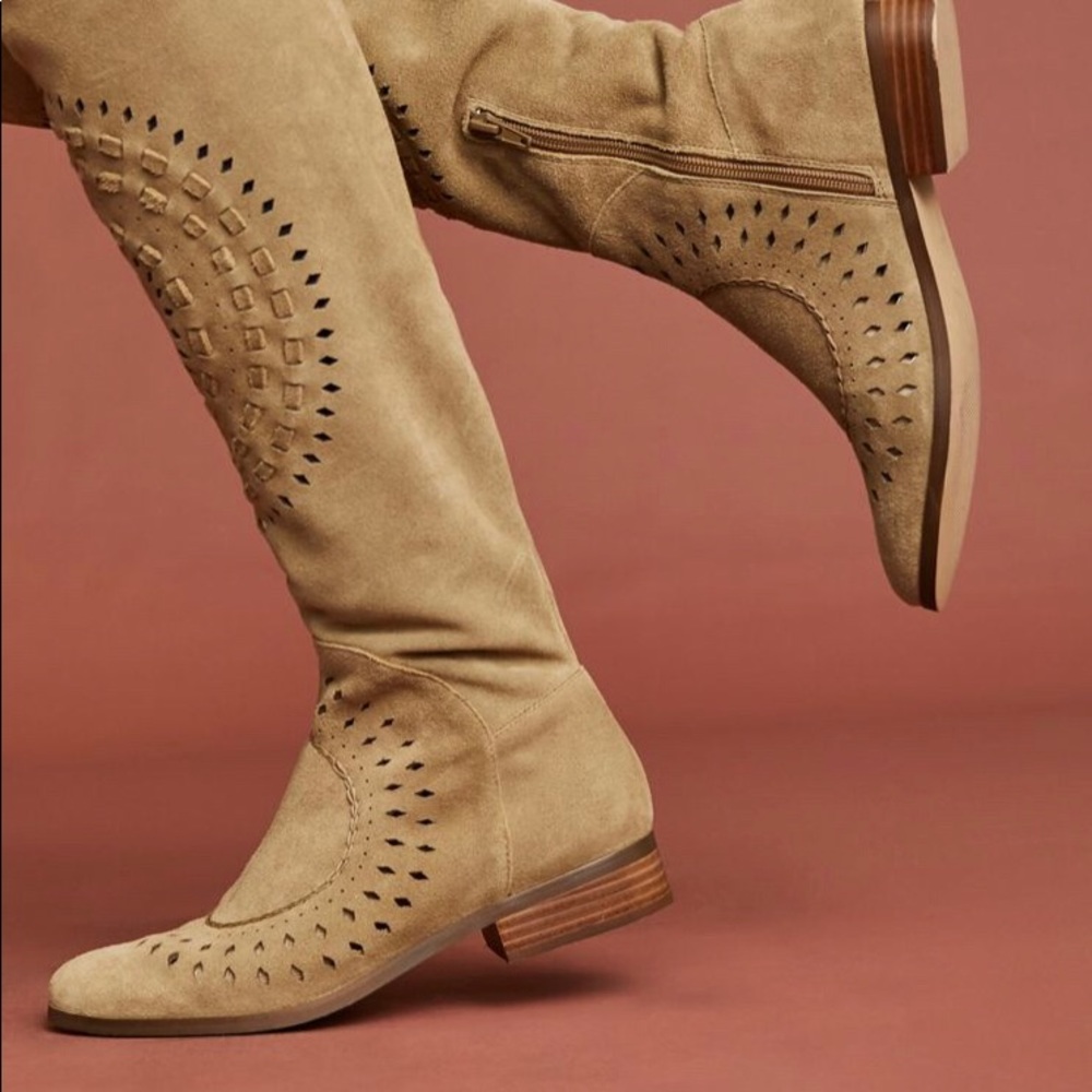 Farylrobin Cutout Knee-high Boots